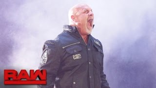 Goldberg emerges in WWE for the first time in 12 years Raw Oct 17 2016 [upl. by Eudoca]