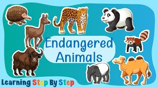 ABC Endangered Animals  Interesting and Educational Endangered Species Facts [upl. by Noivad]