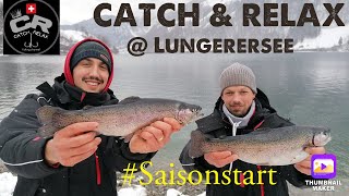 Saisonstart Lungerersee 20202021  Fischen am Lungerersee  Spinnfischen in der Schweiz im Winter [upl. by Ajnotal784]