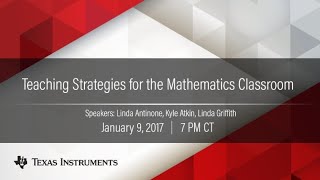 Webinar Teaching Strategies for the Mathematics Classroom [upl. by Sweet]