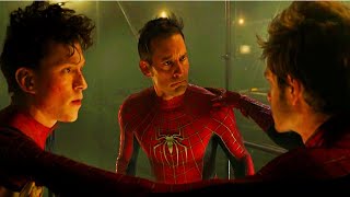 Los Tres SpiderMans Juntos  Escena Muy Épica  SpiderMan No Way Home 2021 CLIP 4K HD LATINO [upl. by Wren]