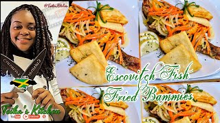 Escovitch Fish ☆ Coconut Infused Fried Bammies  Teikas Kitchen [upl. by Syst]