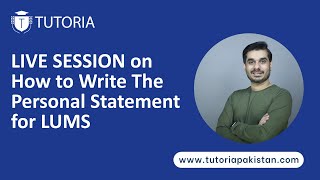 How to write the personal statement for LUMS [upl. by Ecirtnas449]