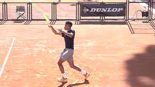 Felix Auger Aliassime Groundstrokes Slow Motion [upl. by Romonda42]