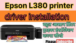 how to Epson L380 printer driver installation and scanner driver installation [upl. by Howzell]