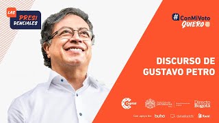 Discurso de Gustavo Petro nuevo presidente de Colombia 20222026  Las Presidenciales [upl. by Herodias677]