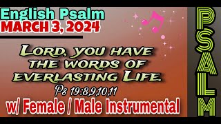 MARCH 3 2024 ENGLISH PSALM  LORD YOU HAVE THE WORDS OF EVERLASTING LIFE [upl. by Wolk]