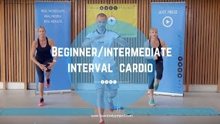 Beginnerintermediate interval cardio workout  Cardio starter 2 [upl. by Yanat]