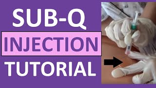 How to Give a Subq Subcutaneous Injection Shot [upl. by Gabe]