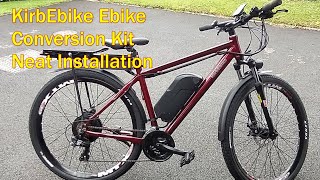 Kirbebike Ebike Conversion Kit 500w750w with 48v 16Ah Battery  My Neat Ebike Conversion [upl. by Nosdrahcir]