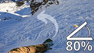 Hardest Ski Run in Europe  Grand Couloir Courchevel [upl. by Jeunesse706]