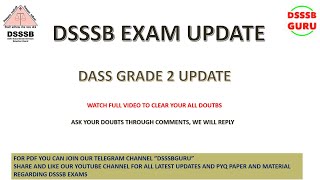 DASS GRADE 2 DsssbGuru dsssbguru dsssbexam dsssbexamresult [upl. by Marinelli]