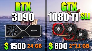 RTX 3090 24GB vs GTX 1080 Ti SLI 211  PC Gaming Benchmark Test [upl. by Orenid]