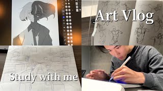 【ArtVlog】 My Journey to Becoming a Pro Illustrator in Japan  Daily Practice Routine [upl. by Ssidnak238]