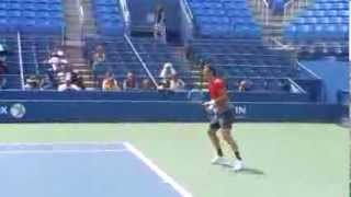 Tomas Berdych Forehand Practice 2013 US Open [upl. by Willem]