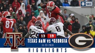 Texas AampM vs 4 Georgia Highlights Dawgs defense stands tall to take down Aggies  CBS Sports [upl. by Sullecram931]