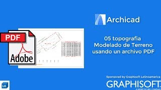 archicad topografia Modelado de terreno usando una archivo PDF 🚵🧞 [upl. by Euk30]