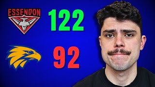 Essendon 12292 West Coast Eagles  AFL Round 15 [upl. by Nuahc]