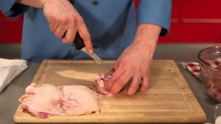 Chef David Oland Cleaning Free Range Chicken fast [upl. by Fortna544]