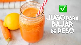 JUGO de ZANAHORIA para ADELGAZAR el ABDOMEN 🥕  Bebidas Saludables 💚 [upl. by Isteb]