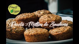 POSTRES VEGANOS Muffins de Zanahoria  Practi Veggie [upl. by Ennaid940]