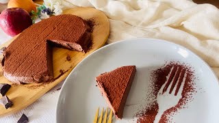 chocolate apple mousse cake  2 ingredients viral chocolate mousse cake  No bake cake recipe [upl. by Bonnette]