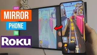 How to Mirror Phone to Roku TV Free amp Wireless  2022 Miracast Roku TV [upl. by Anoyek]