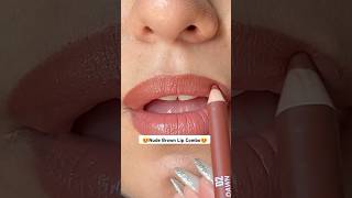 Brown Lip Combo🤎 brownlipstick shortsfeed lipstick lipcombo lipcombos lipcombotutorial viral [upl. by Aicila]