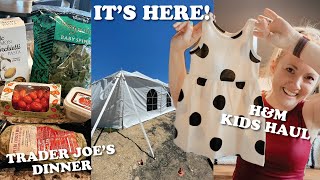 Weekend Vlog HampM Summer Clothing Haul Trader Joes 5 ingredient Dinner Putting up the Tent [upl. by Mathilde]