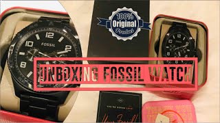 Unboxing Fossil Brox Multifunction Black Stainless Steel Watch [upl. by Monica]