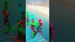 GTA 5 Spiderman vs Spiderman Ragdolls  Jumps  Fails ep03 shorts gta5 grandtheftautov [upl. by Polly]