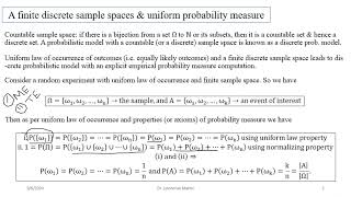 L03 Computation of discrete probability measure [upl. by Aihseyt964]