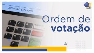 Qual a ordem de votação na urna eletrônica [upl. by Line932]