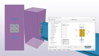 Tekla Structures 2022 – How to use the Lindapter end plate connection [upl. by Martyn794]