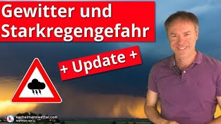 Weitere Gewitter mit Starkregenpotenzial und örtlichen Unwettern [upl. by Selden410]