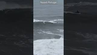 Nazaré Portugal Nazare portugal surf surfing surfers surfcasting waves lisbon youtubeshorts [upl. by Cochard488]