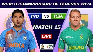 INDIA vs SOUTH AFRICA 15th T20 MATCH LIVE COMMENTARY  IND vs SA LIVE  WORLD CHAMP OF LEGENDS  SA [upl. by Alya394]