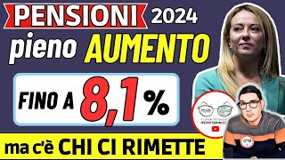 PENSIONI GENNAIO 2024 ➜ AUMENTO 81 PER QUESTI PENSIONATI 📈 ma ECCO CHI CI RIMETTE CON LA MANOVRA [upl. by Henrique]