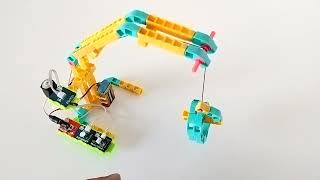 Sensor Controlled Robotic Crane Mechanism using WitBricks and WitBlox [upl. by Jorry]