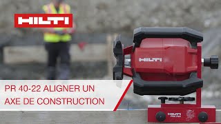 Alignement dun axe de construction avec le PR 4022  Hilti Rotary Laser instructional guide [upl. by Karrie]