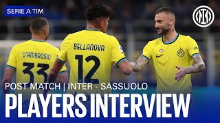 INTER 42 SASSUOLO  LUKAKU AND BELLANOVA INTERVIEW 🎙️⚫🔵 [upl. by Aihsena]