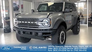 2024 Ford BRONCO 2 DOOR BADLANDS Sasquatch Pkg 27L Turbo 6cyl now at Thorncrest Ford stock B2741 [upl. by Naillik687]