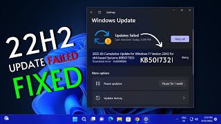 Windows 11 Version 22H2 Failed to Install  Not Installing  Cumulative Update KB5017321 Error [upl. by Eicyak509]