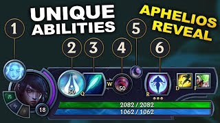 Aphelios UNIQUE ABILITIES revealed  5 weapons 3 buttons [upl. by Enehs183]