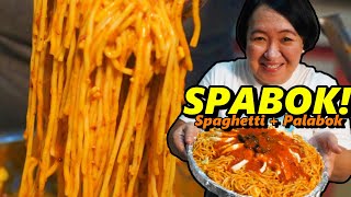 Craziest Noodle Dish in the Bataan SPABOK SpaghettiPalabok Bataan Childhood Food Tour [upl. by Notxarb]