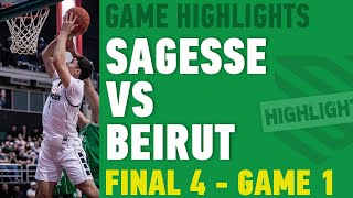 Highlights Sagesse vs Beirut  Final 4  Game 1  30 April 2024 [upl. by Alesi878]