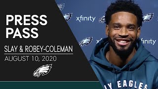 Darius Slay amp Nickell RobeyColeman Discuss the Eagles Secondary amp More  Eagles Press Pass [upl. by Ellehcan701]