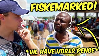 Besøger KÆMPE FISKEMARKED i AFRIKA [upl. by Aksel223]