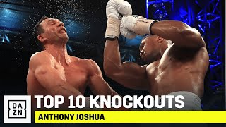 The Top 10 KOs of Anthony Joshuas Career [upl. by Bobbe]