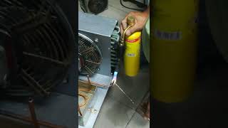 Assembly condensing unit embraco compressor using Mappgas [upl. by Novyart]